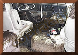 motorhome interior fire